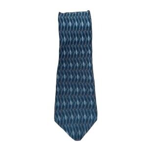 Vintage Bill Blass Black Label Silk Necktie Gray Peacock Feather Design
